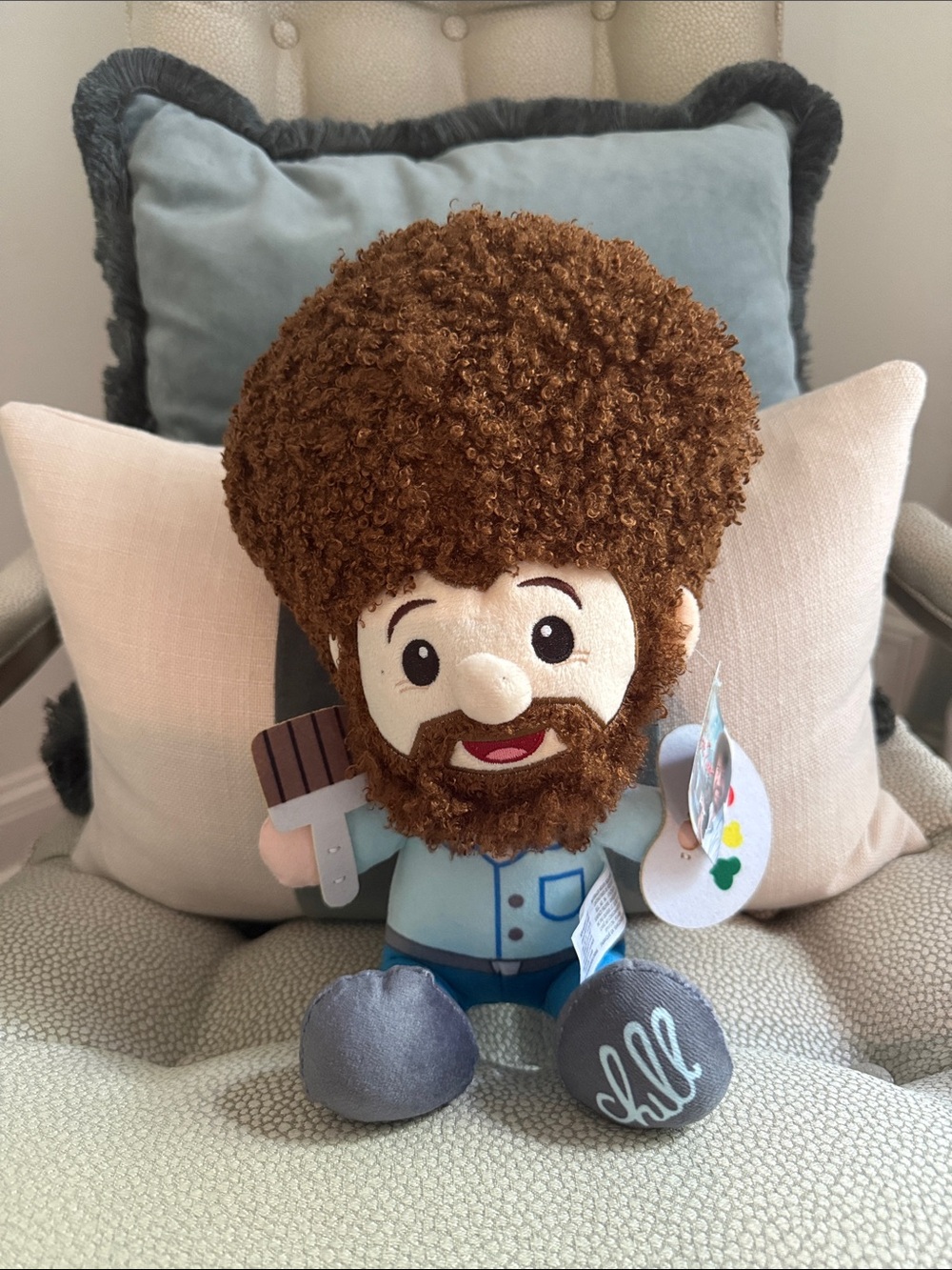 Bob Ross Painter Decorative Plush Toy
